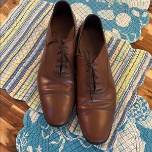 Salvatore Ferragamo Brown Leather Oxford Shoes